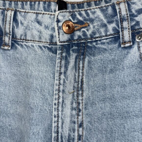 H&M Divided Women's light wash denim wide leg Jeans US 10 LIKE NEW - Picture 6 of 12